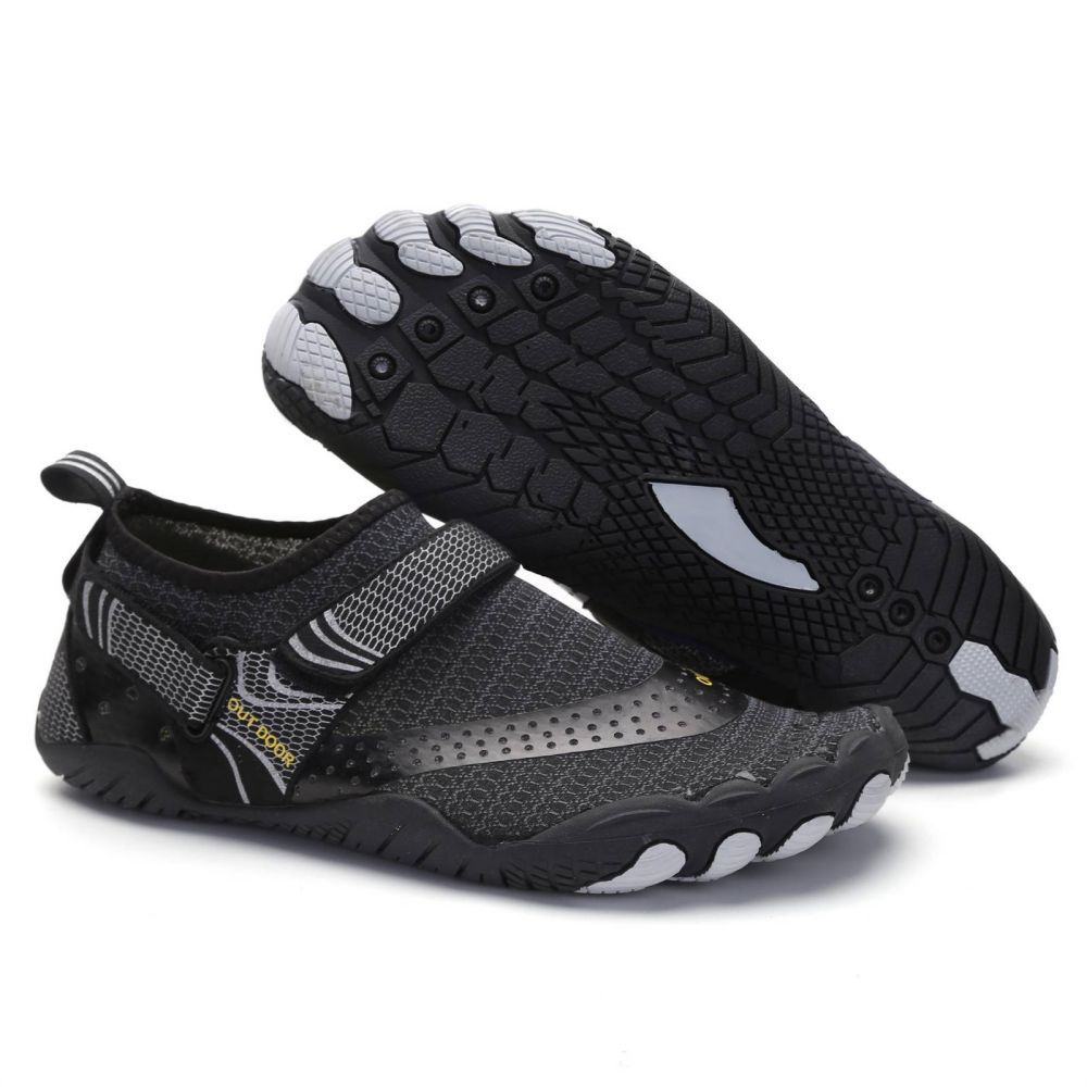 Men Women Water Shoes Barefoot Quick Dry Aqua Sports Shoes - Black EU42/US8