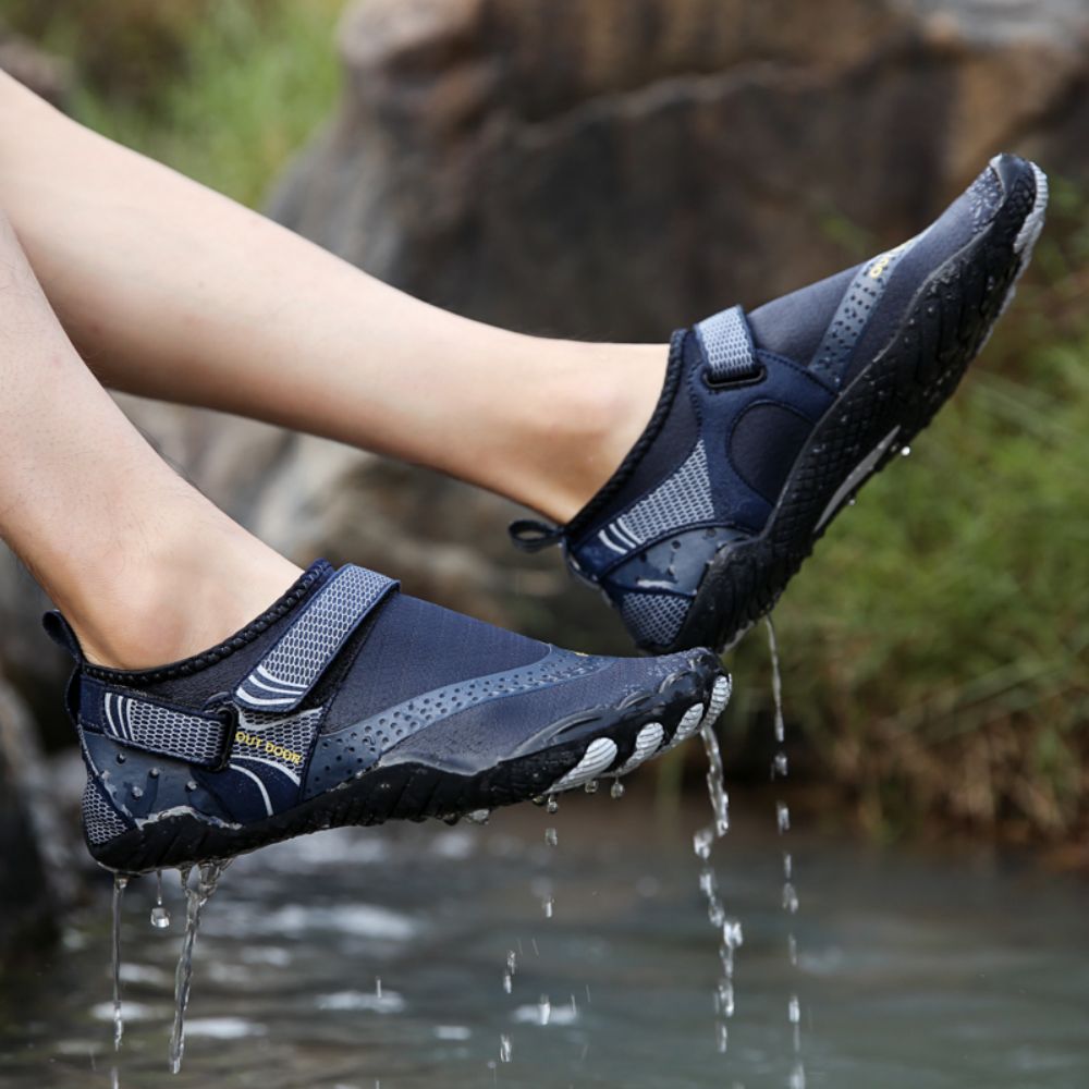 Men Women Water Shoes Barefoot Quick Dry Aqua Sports Shoes - Blue EU37/US4