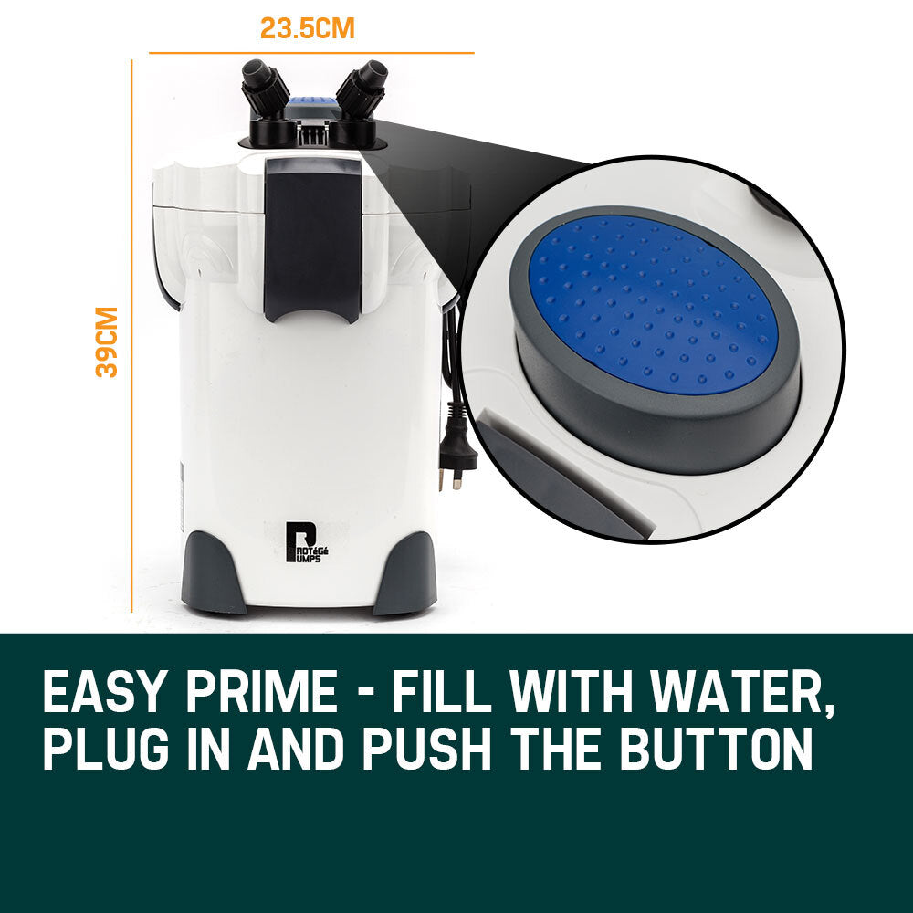PROTEGE Aquarium External Canister Fish Tank Pump Pond Pressure Filter Garden