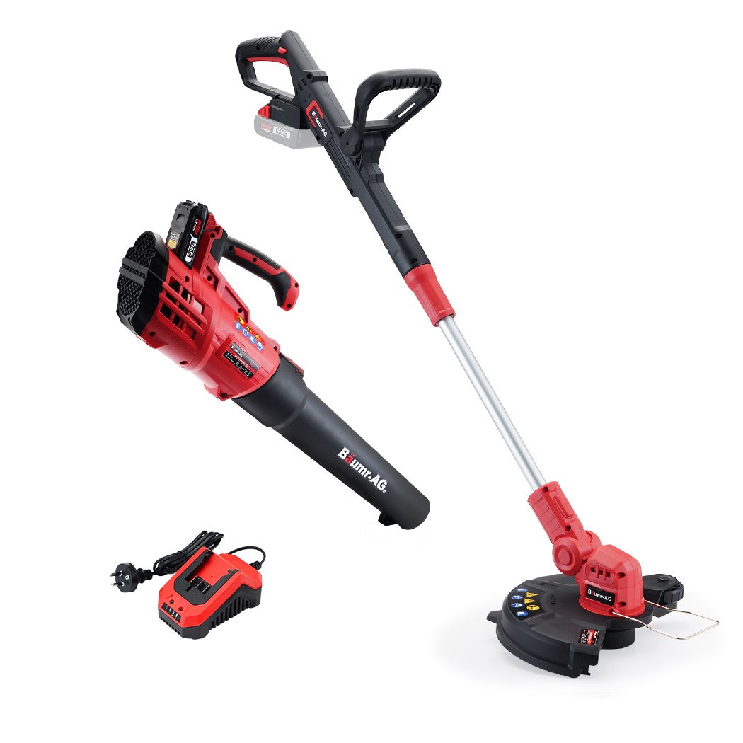 BAUMR-AG 20V Cordless Line Trimmer Leaf Blower Combo Kit - 833032