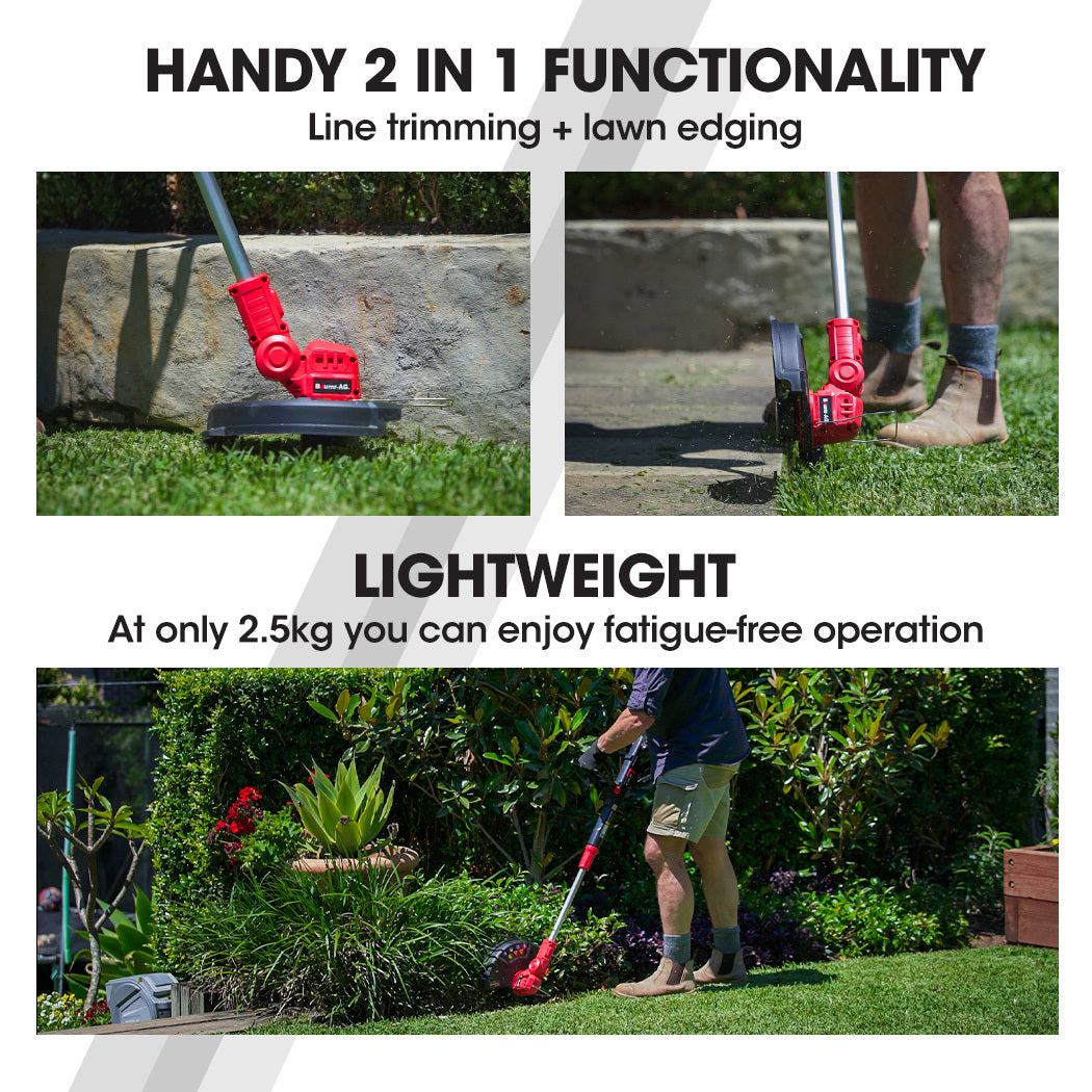 BAUMR-AG 20V Cordless Line Trimmer Leaf Blower Combo Kit - 833032
