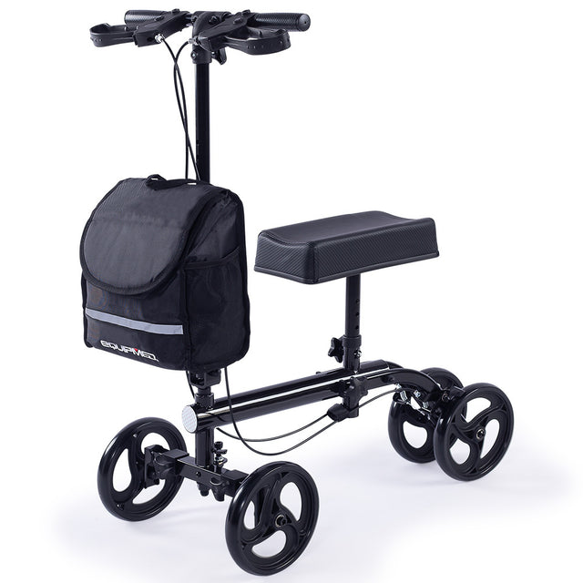 Equipmed Knee Scooter Dual Brakes Bag Black