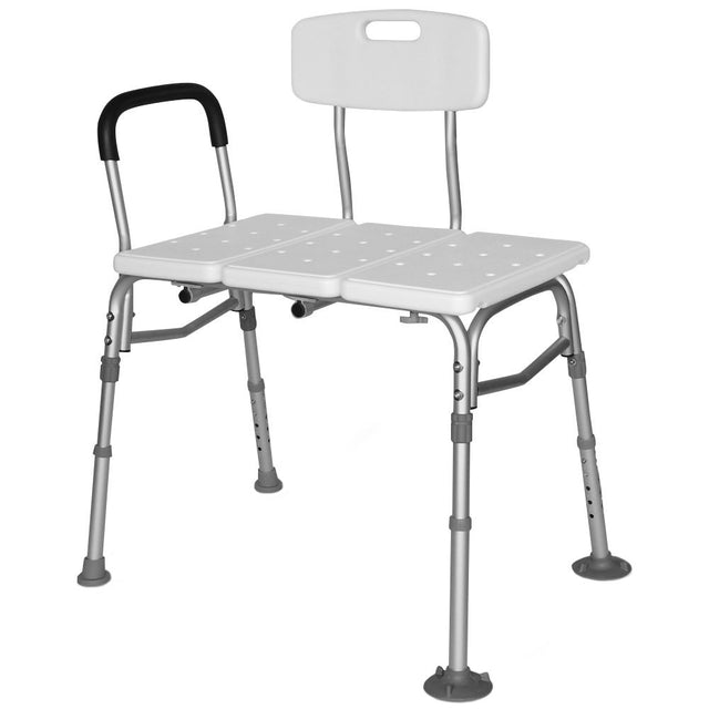 Equipmed Bath Transfer Bench Shower Chair 125kg White
