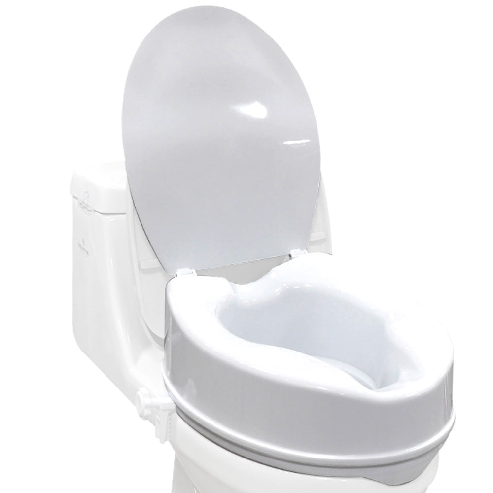 EQUIPMED Raised Over Toilet Seat, 10cm Riser, 125kg - V219-HELSBSEQTS7A