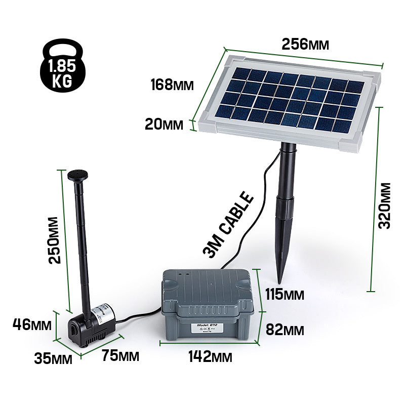 Protege 25W Solar Powered Fountain Submersible Water Pump - V219-PMPFPKPROAB12