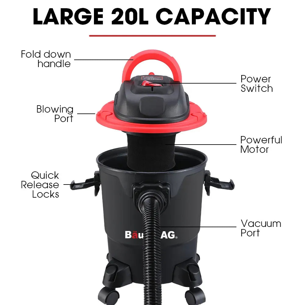 Baumr-AG 20L 1200W Wet Dry Vacuum Cleaner with Blower - 826479