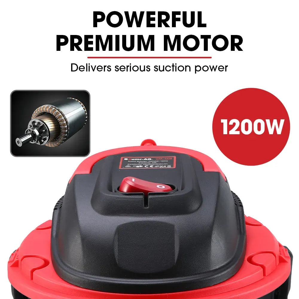 Baumr-AG 20L 1200W Wet Dry Vacuum Cleaner with Blower - 826479