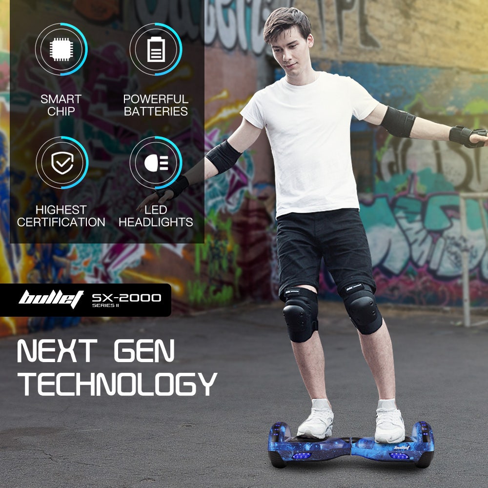 BULLET SX-2000 Hoverboard Scooter 500W Blue Galaxy - 344610