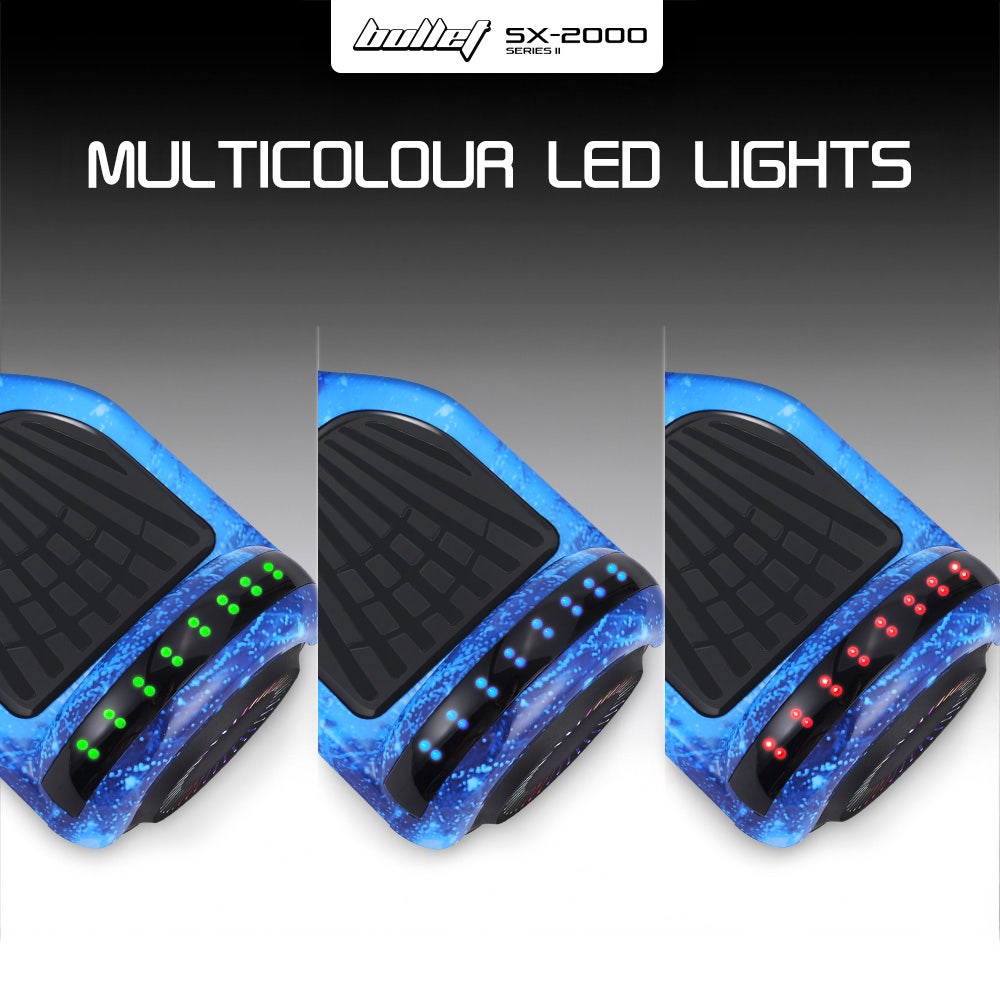 BULLET SX-2000 Hoverboard Scooter 500W Blue Galaxy - 344610