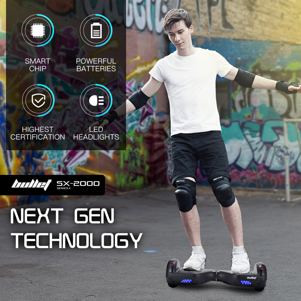 BULLET SX-2000 Hoverboard Scooter 500W UL Certified Black - 374101