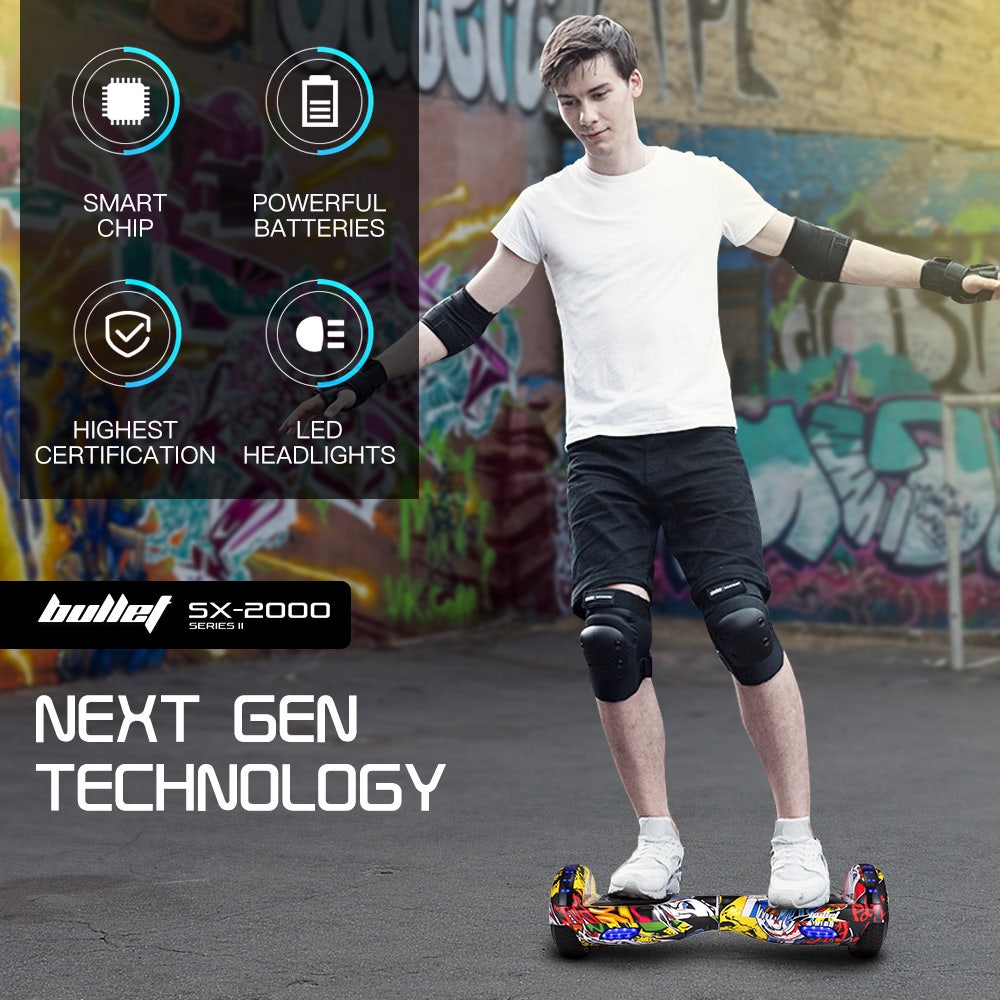 BULLET SX-2000 Hoverboard Scooter 500W UL Certified Hip Hop - 347887