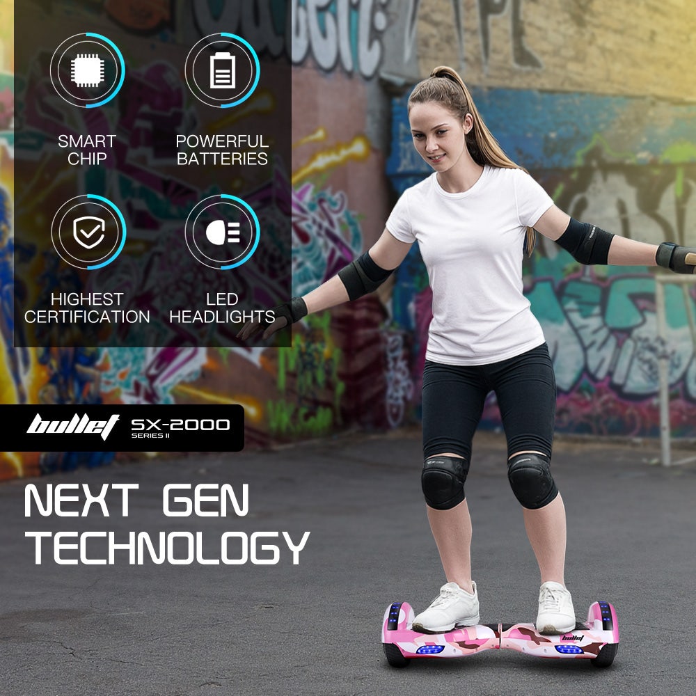 BULLET SX-2000 Hoverboard Scooter, 500W Brushless, UL Certif - V219-TOYHVBBL6PCA