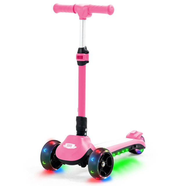Rovo Kids 3 Wheel Scooter Ages 3 8 Height Au Compliant Lithium Battery Pink