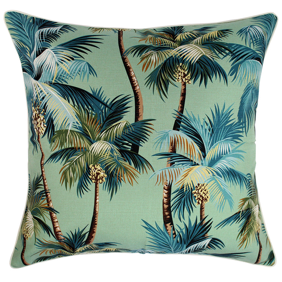Cushion Cover - With Piping - Palm Trees Lagoon - 60cm x 60cm