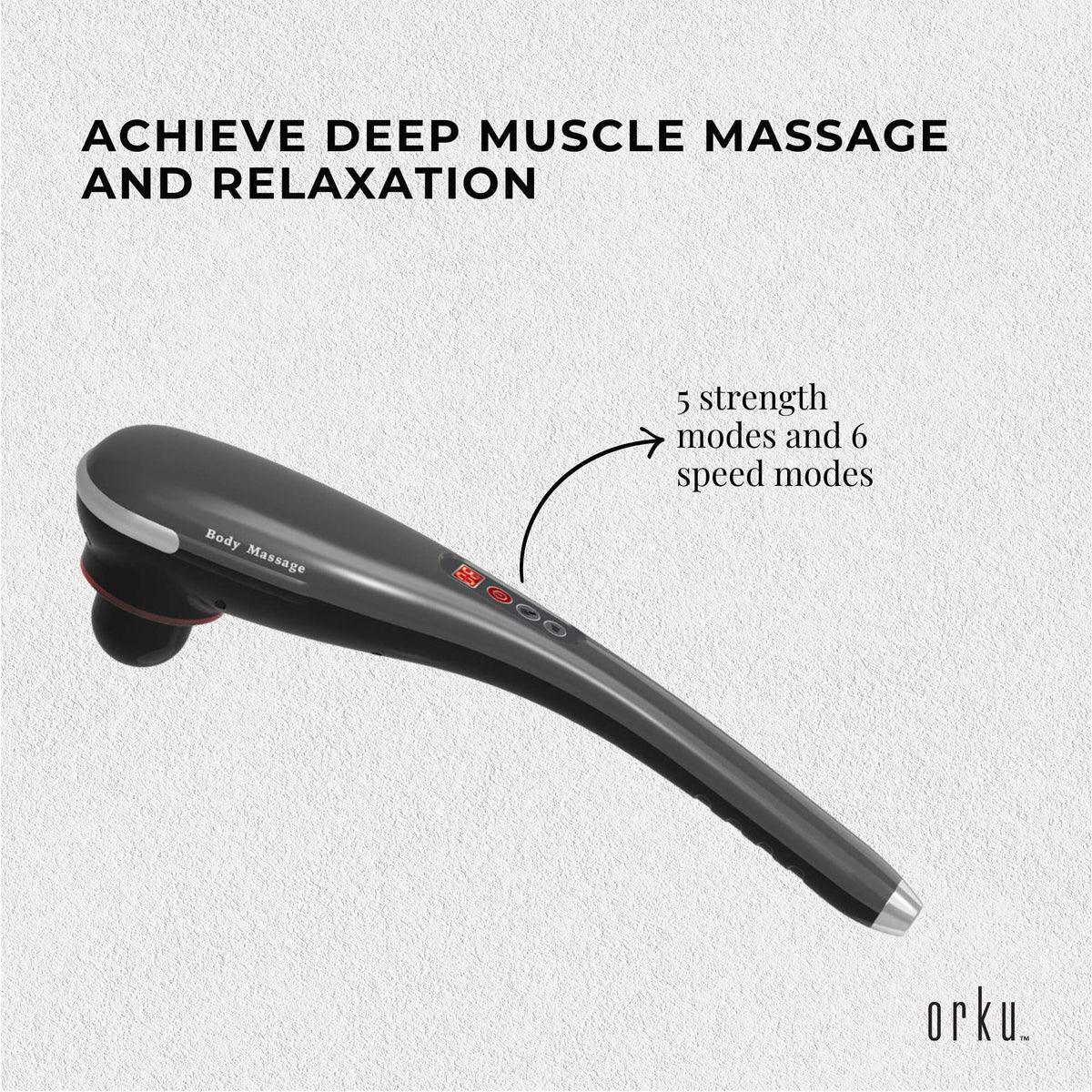 Orku Cordless Handheld Body Hammer Massager - Rechargeable 7 Massage Heads