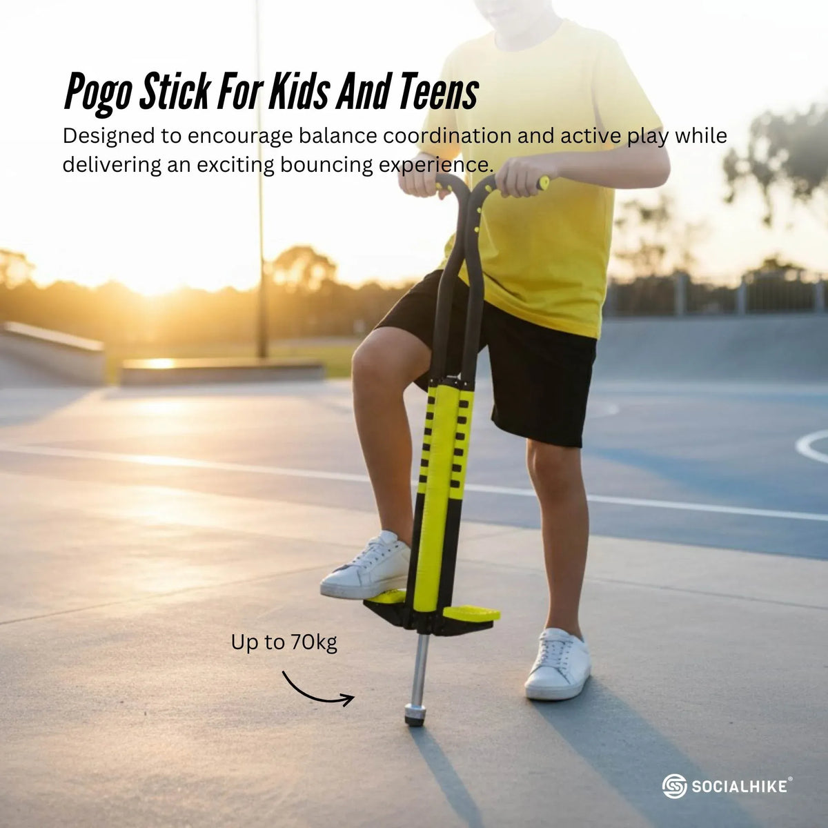 Social Hike Red Pogo Stick - Kids Jumping Jackhammer Exercise Hopper Toy