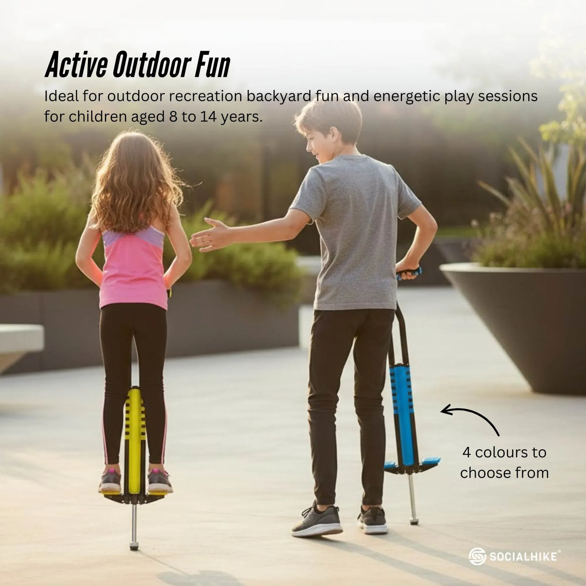 Social Hike Red Pogo Stick - Kids Jumping Jackhammer Exercise Hopper Toy
