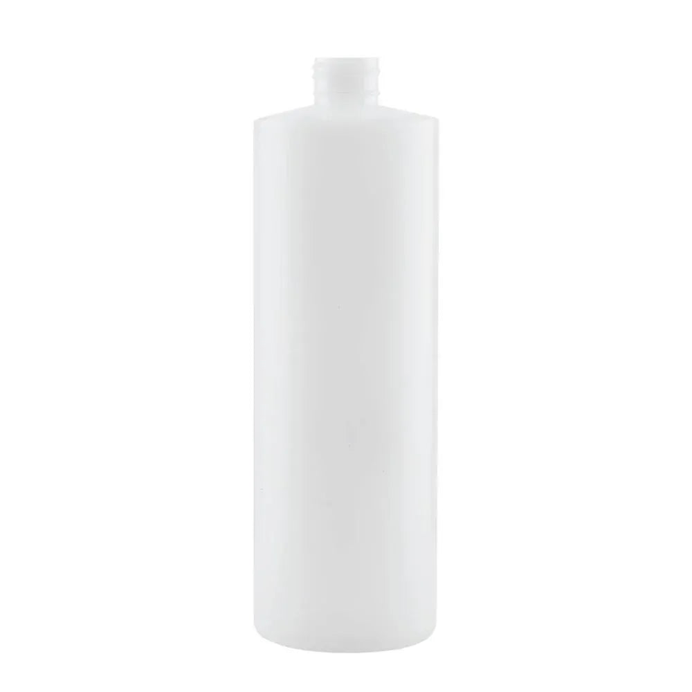 Kitchee 1x 500ml Ntural HDPE Round Bottle + 28/410 Caps - Empty Plastic Food Storage