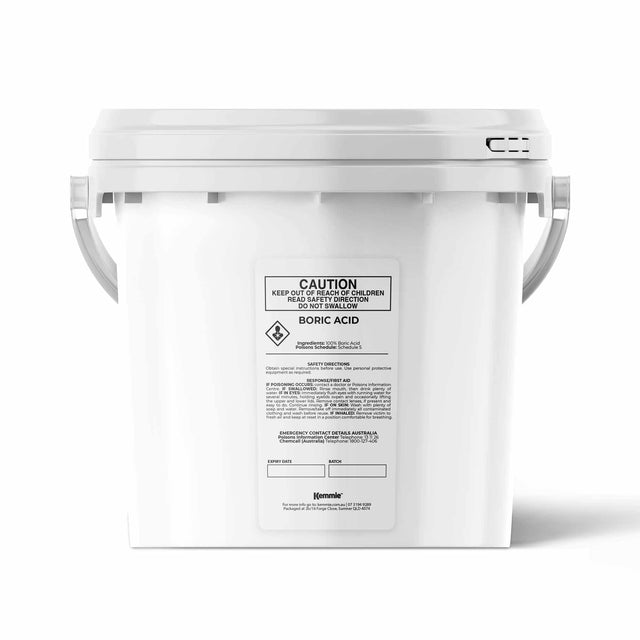 Kemmie 1Kg Boric Acid Powder 99.9% Pure Tub - Soluble Orthoboric Acid H3BO3