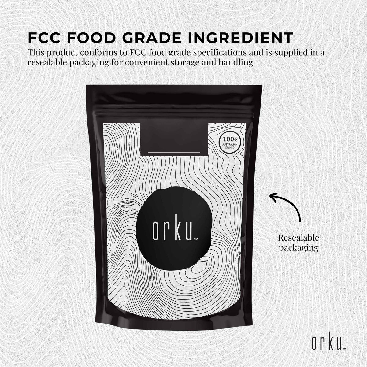 Orku 100g Potassium Bicarbonate Powder - Food Grade Pure FCC Brewing Baking
