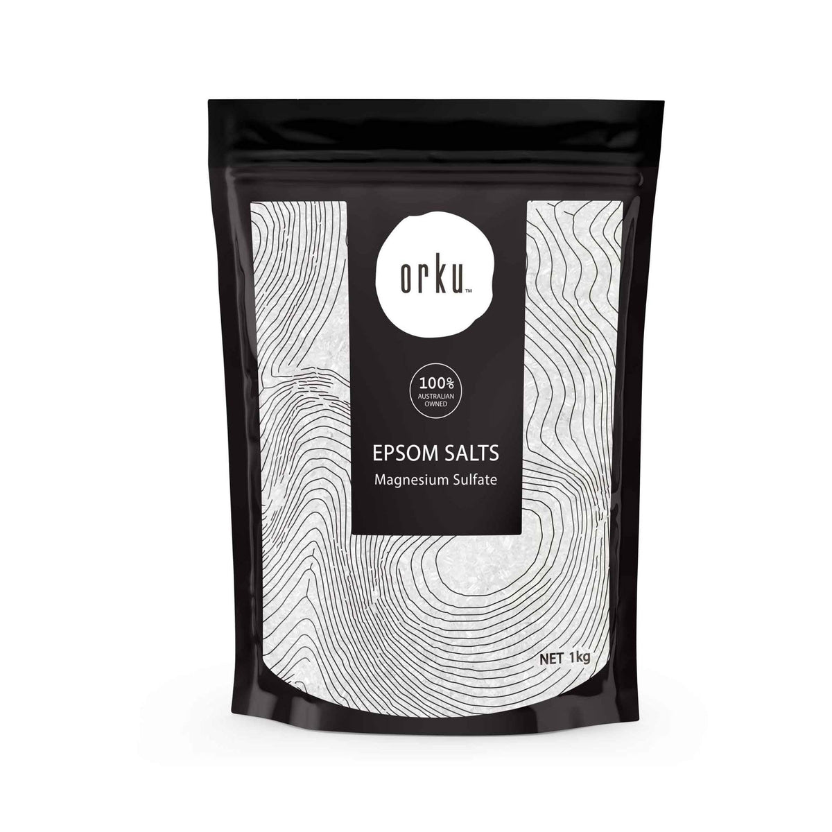 Orku 1Kg Epsom Salt Magnesium Sulphate Bath Salts Skin Body