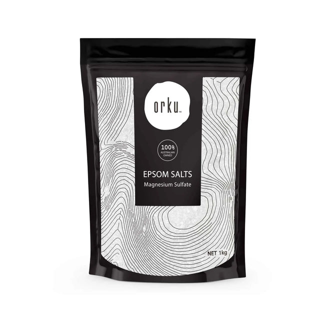 Orku 12 x 1Kg Epsom Salt Magnesium Sulphate Bath Salts Skin Body