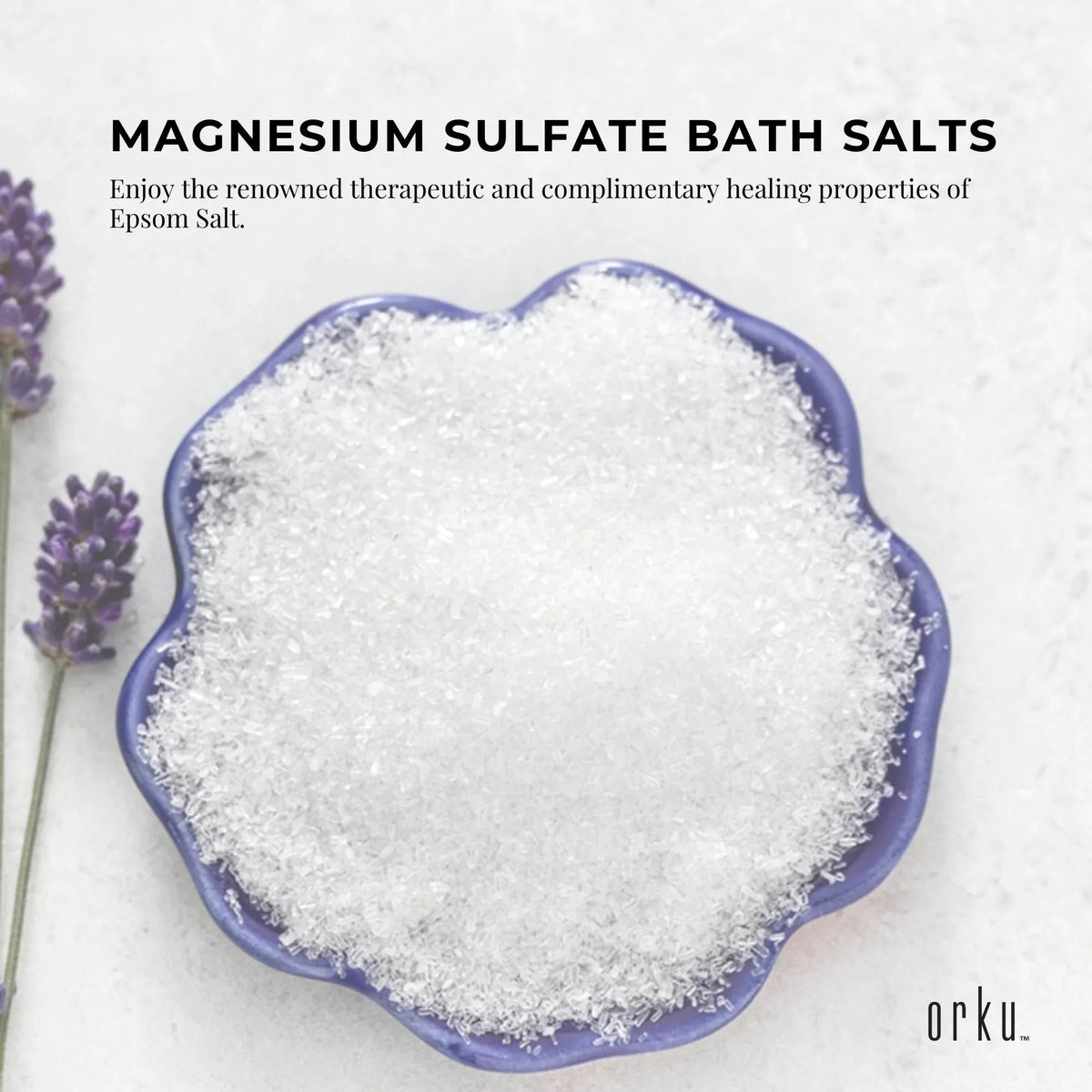 Orku 12 x 1Kg Epsom Salt Magnesium Sulphate Bath Salts Skin Body