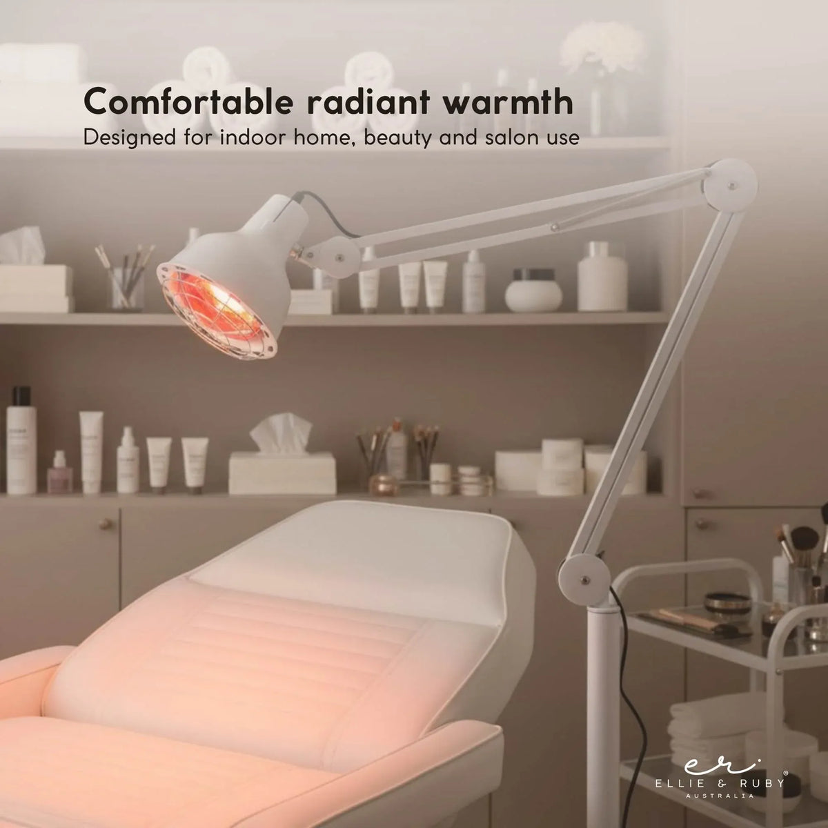 Ellie & Ruby Infrared Heat Floor Lamp 275W Mobile Dimmable Home Salon Treatment
