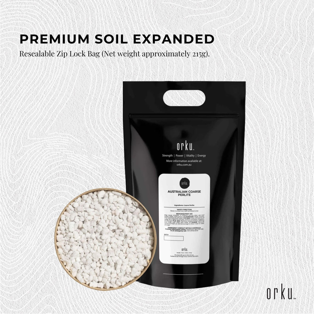 Orku 10L Perlite Coarse Premium Soil Expanded Medium Plants Hydroponics