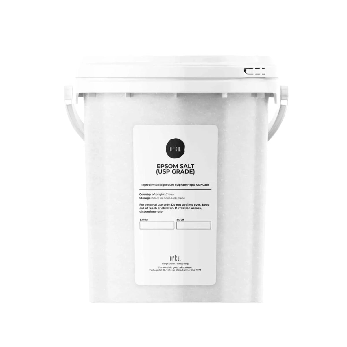 Orku 1.3Kg USP Epsom Salt Crystals Magnesium Sulphate Tub - Bath Soak Salts