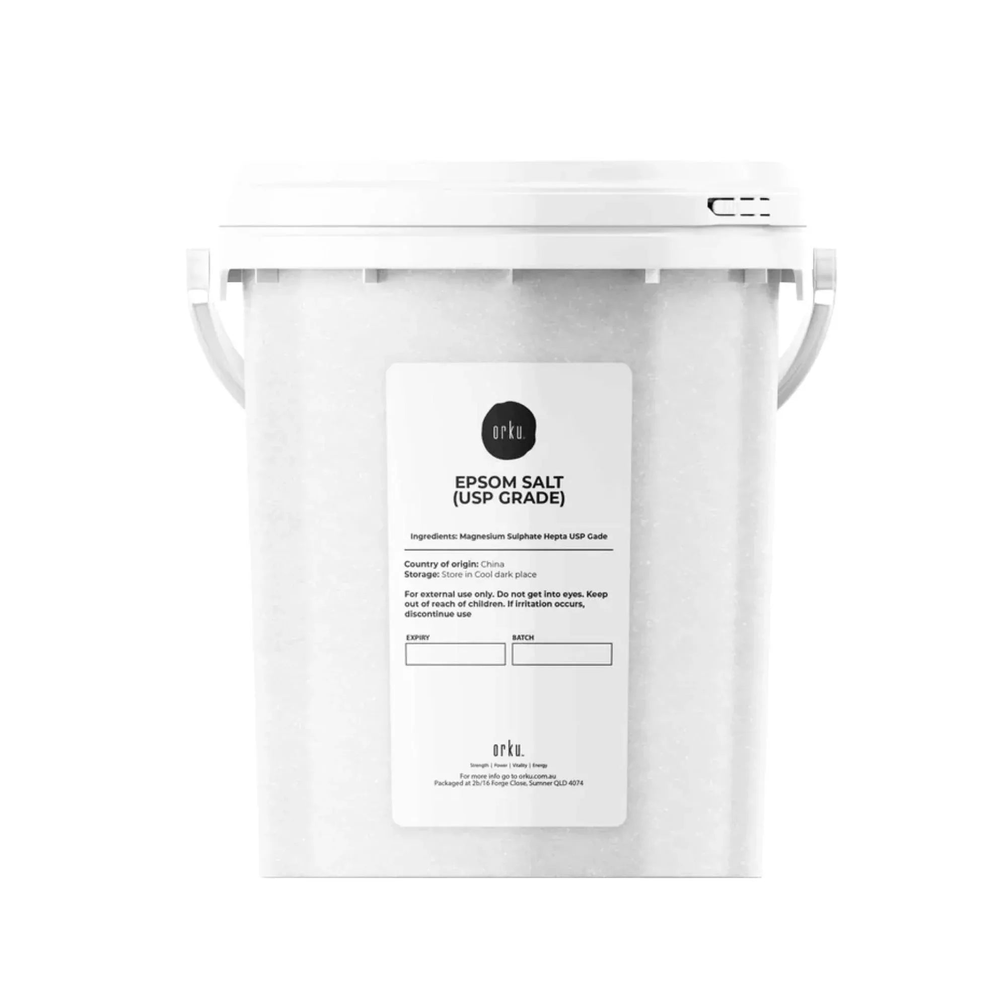 Orku 1.3Kg USP Epsom Salt Crystals Magnesium Sulphate Tub - Bath Soak Salts