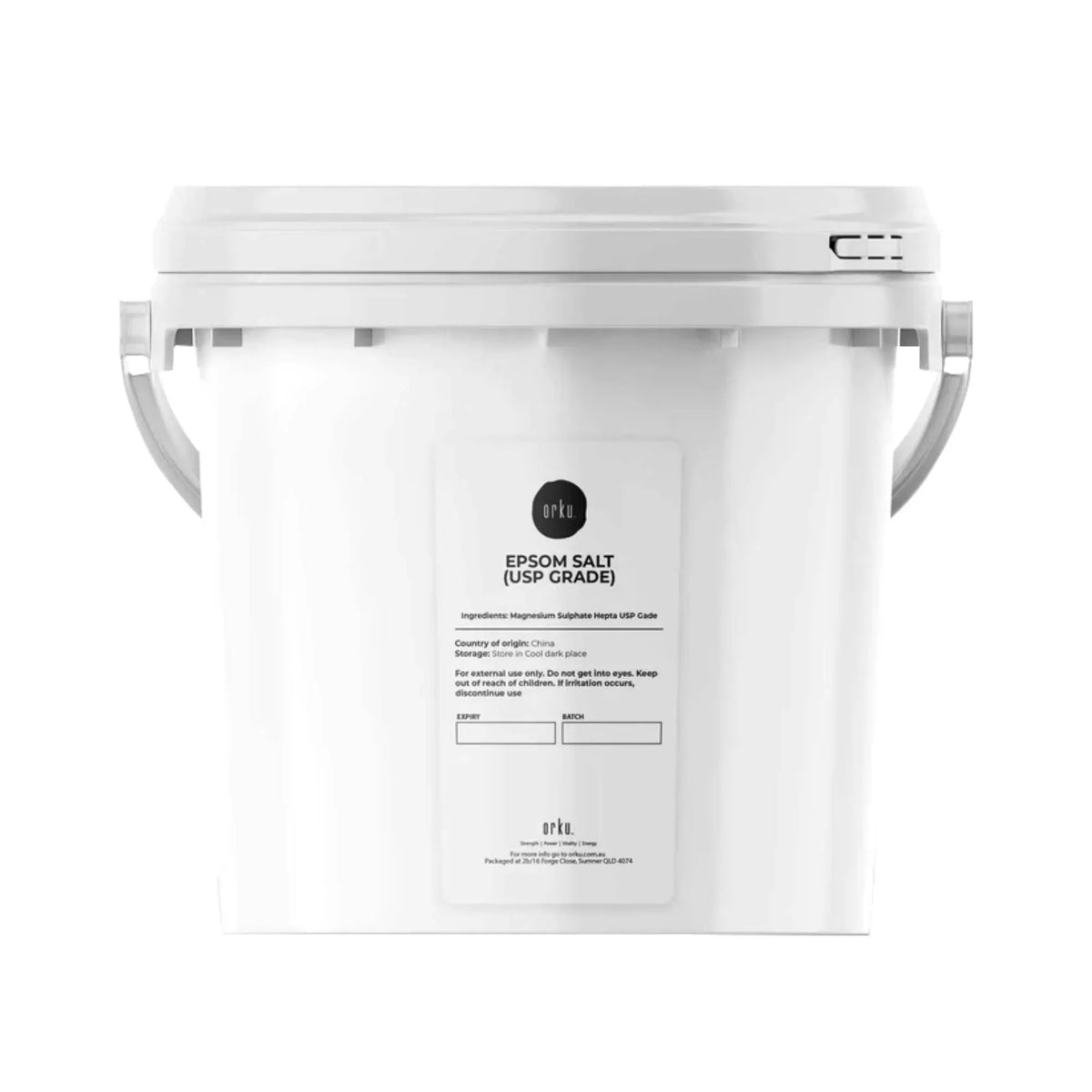Orku 5Kg USP Epsom Salt Crystals Magnesium Sulphate Tub - Bath Soak Salts
