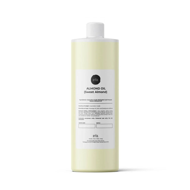 Orku 500ml Sweet Almond Oil 100% Pure Refined Cosmetic Carrier Skin Hair