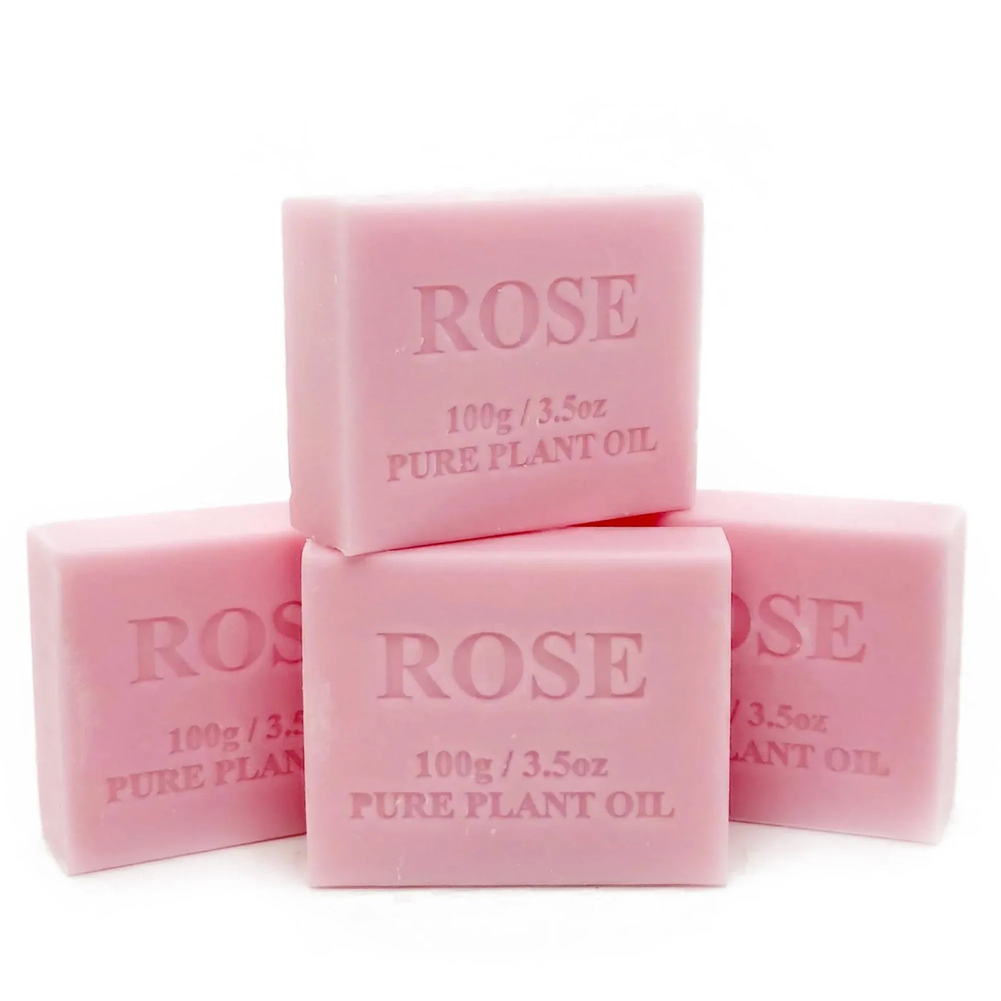 Orku 4 x 100g Rose Plant Oil Soap Bars Australian Made