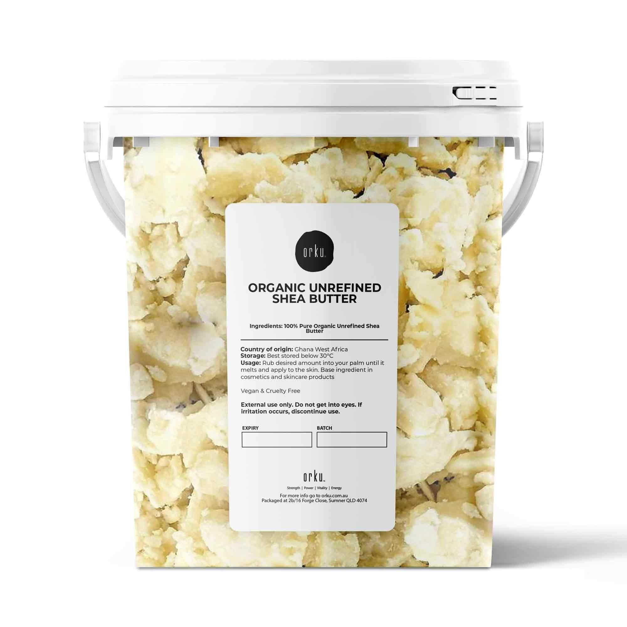 Orku 800g Organic Unrefined Shea Butter Tub Raw African Karite Chunks