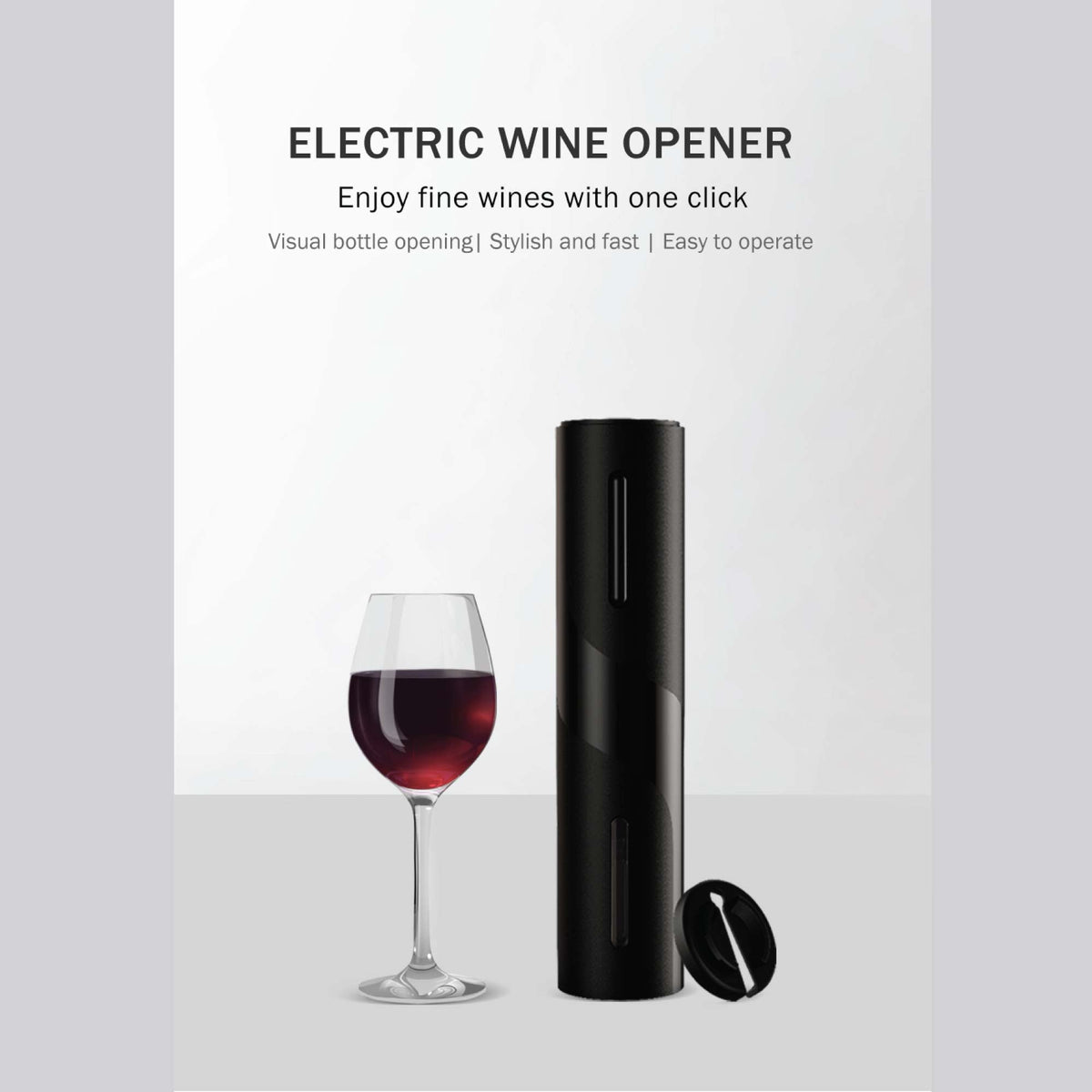 Kitchee Electric Wine Bottle Opener - Automatic Cordless Corkscrew Tool