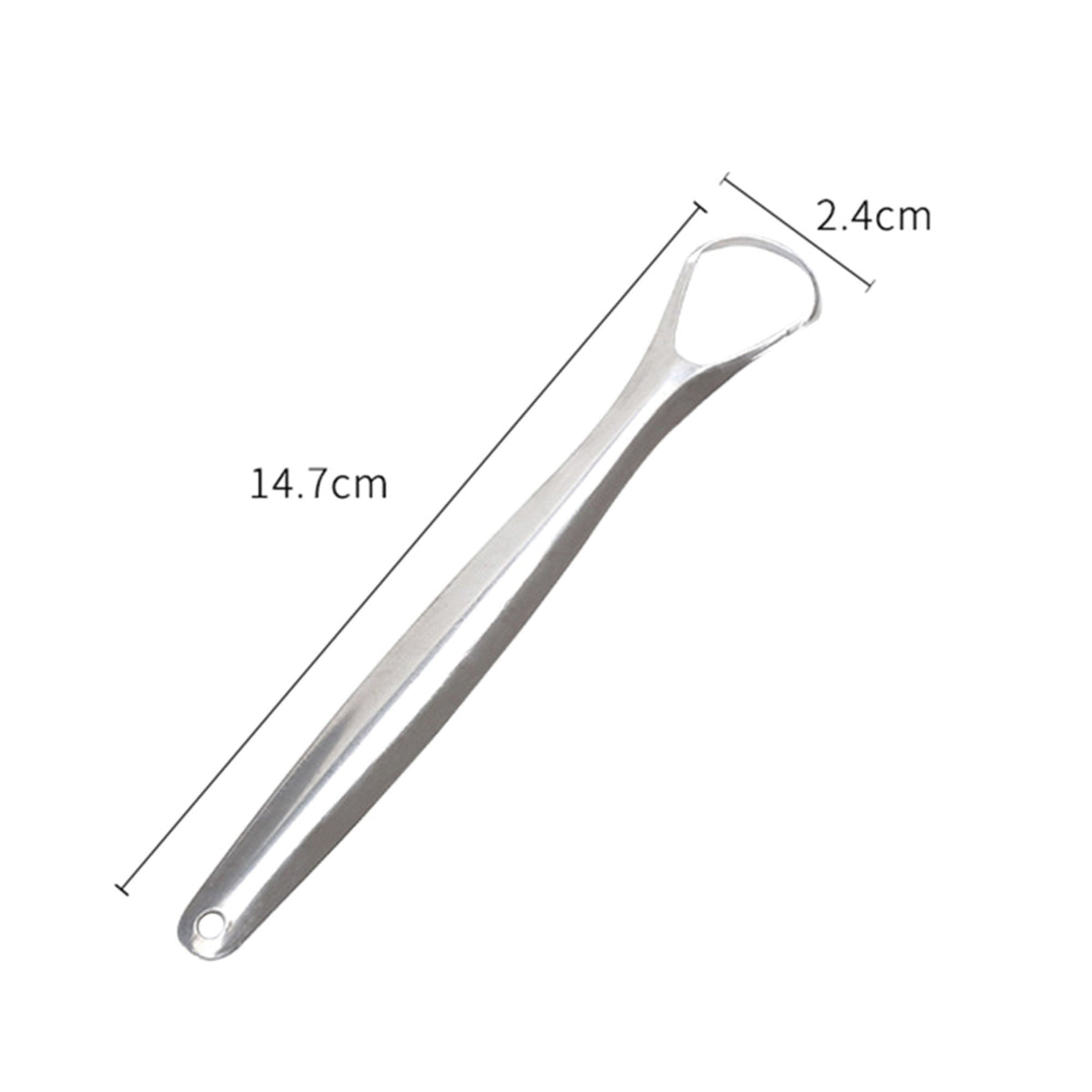 Orku Stainless Steel Tongue Scraper - Oral Hygiene Cleaner Silver