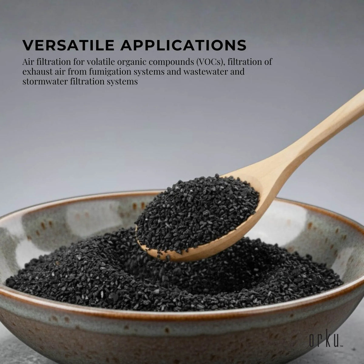Orku 2Kg Granular Activated Carbon GAC Coconut Shell Charcoal Filtration Media