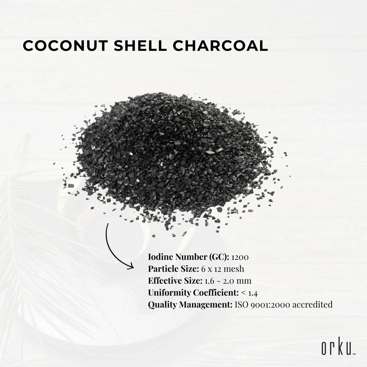 Orku 2.5Kg Granular Activated Carbon GAC Coconut Shell Charcoal Filtration Media