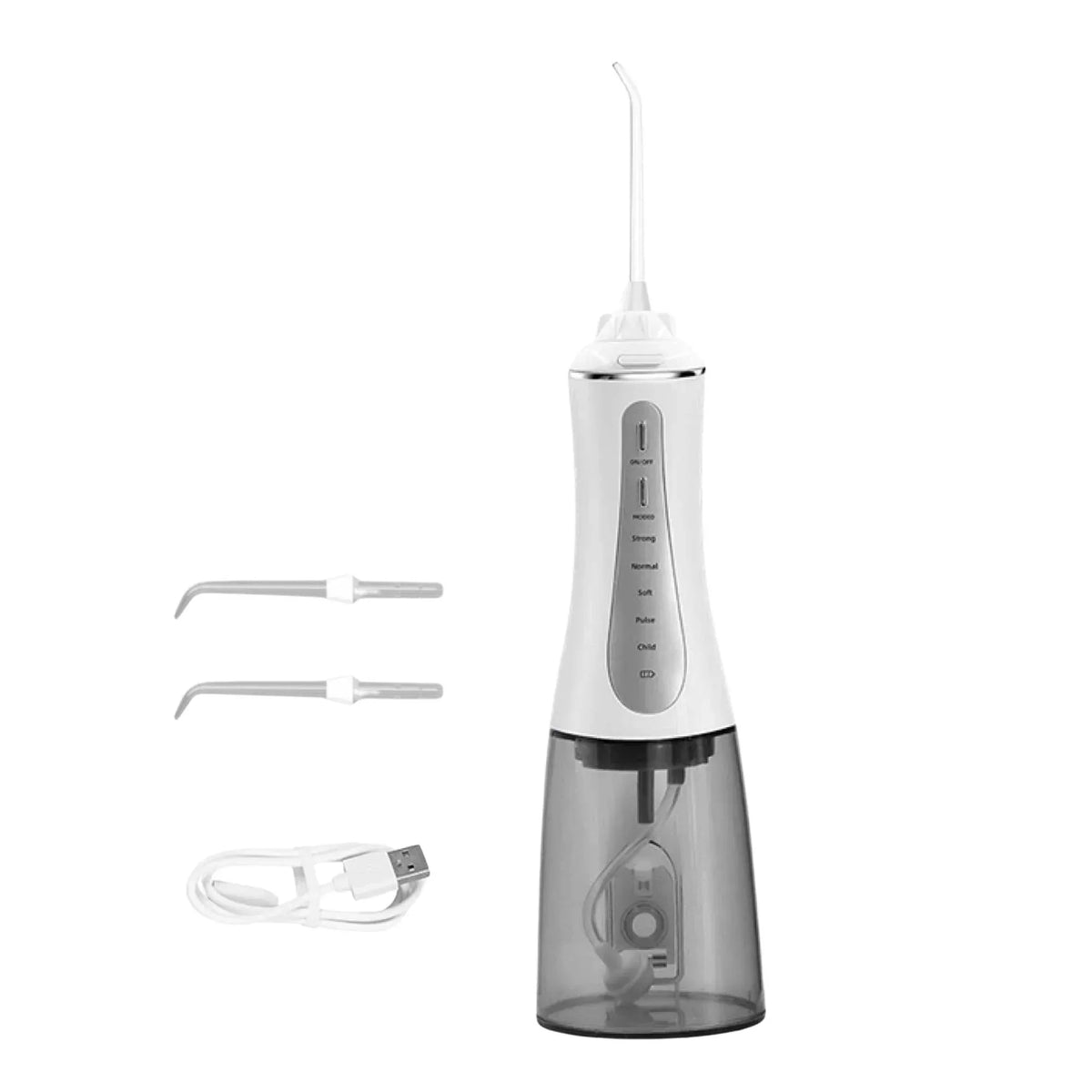 Orku Portable Oral Irrigator Flosser 350ml - Rechargeable Teeth Cleaner