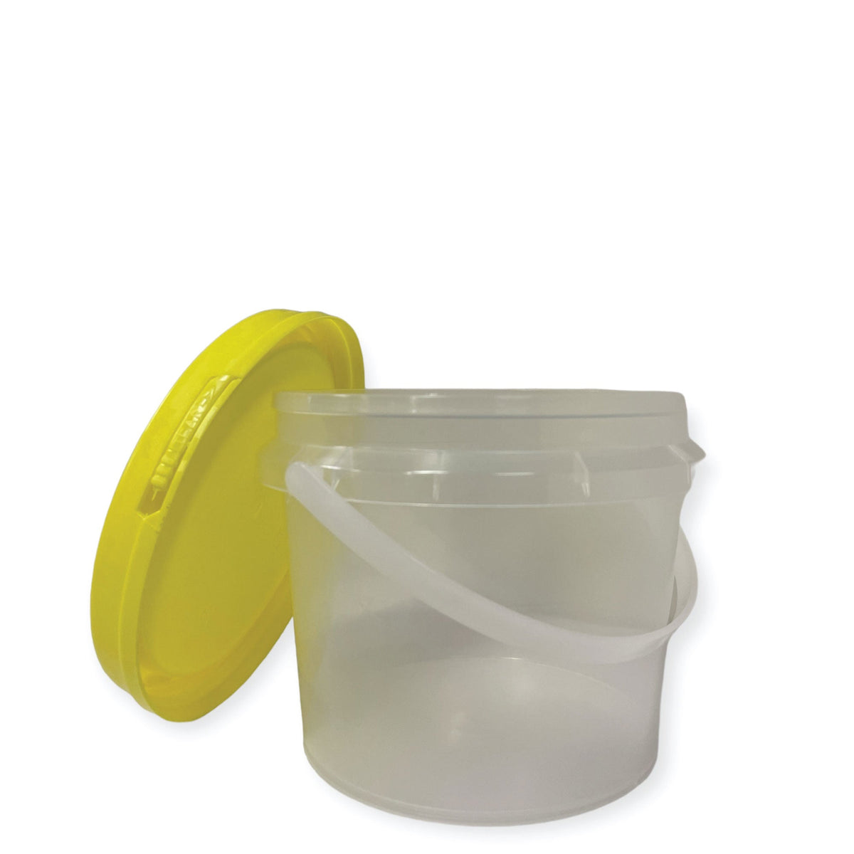 Bulk 10 x 0.8L Empty Honey Bucket with Lid - 1Kg Clear Tamper Proof Plastic Tub