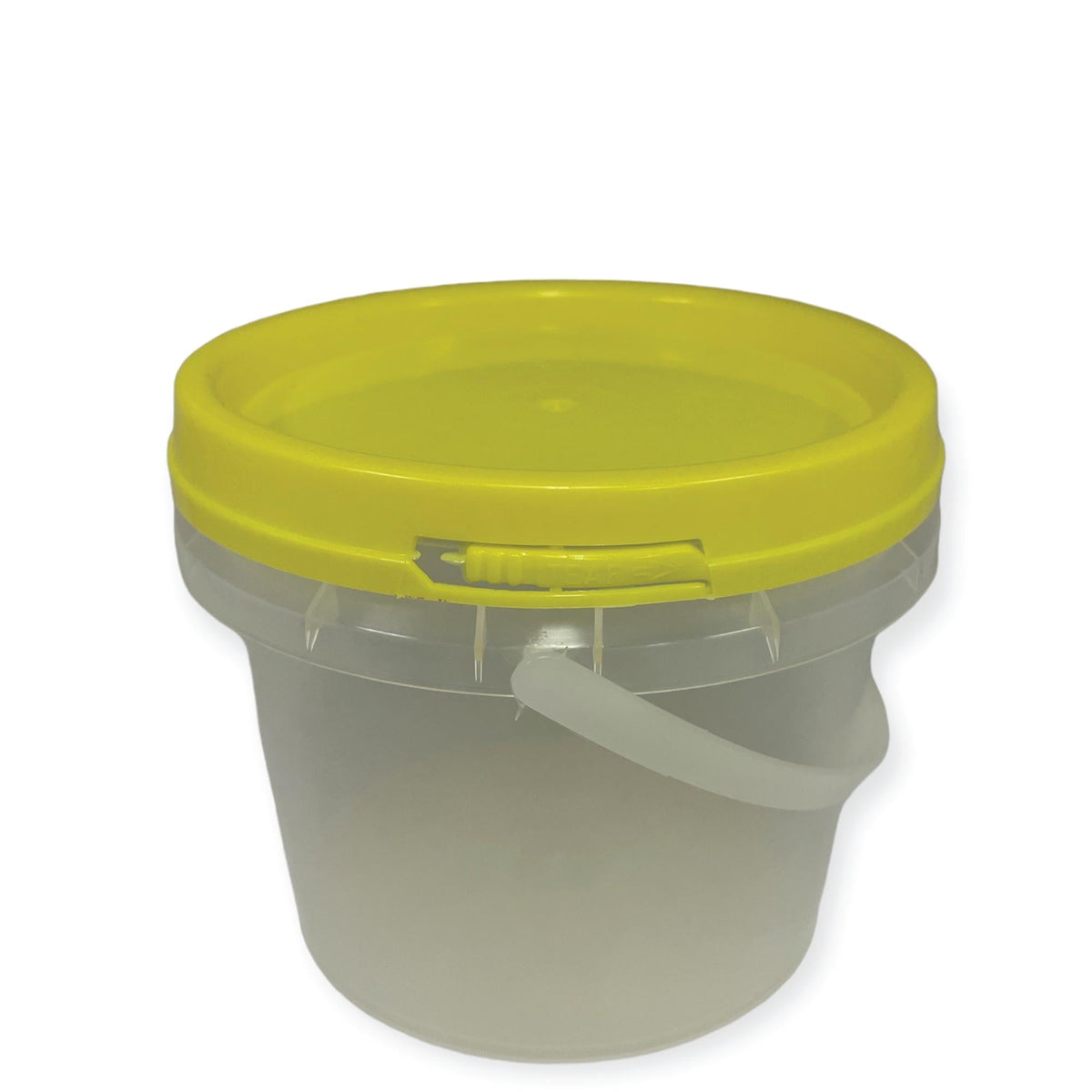 Bulk 10 x 0.8L Empty Honey Bucket with Lid - 1Kg Clear Tamper Proof Plastic Tub