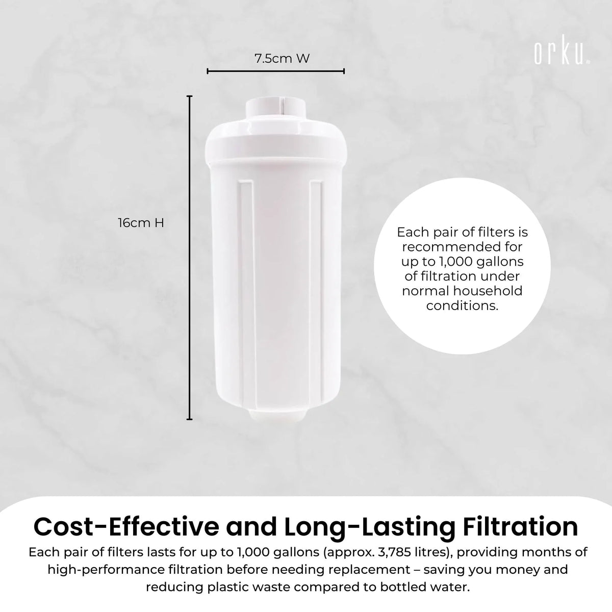 Orku Fluoride Reduction Filter K5366 - Compatible with Berkey PF-2