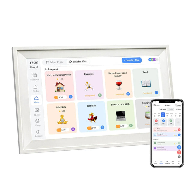 Kitchee 15.6" Digital Calendar Smart Family Planner - 39.6cm Touchscreen White
