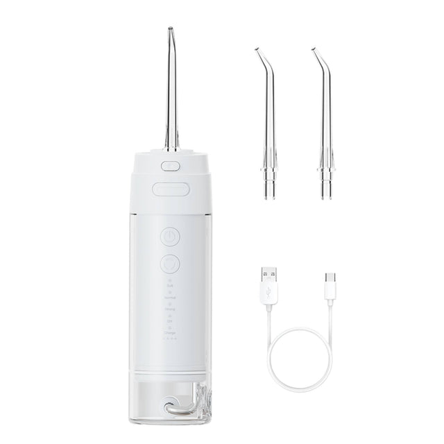 Orku Mini Water Flosser Rechargeable Extendable Travel Oral Irrigator White