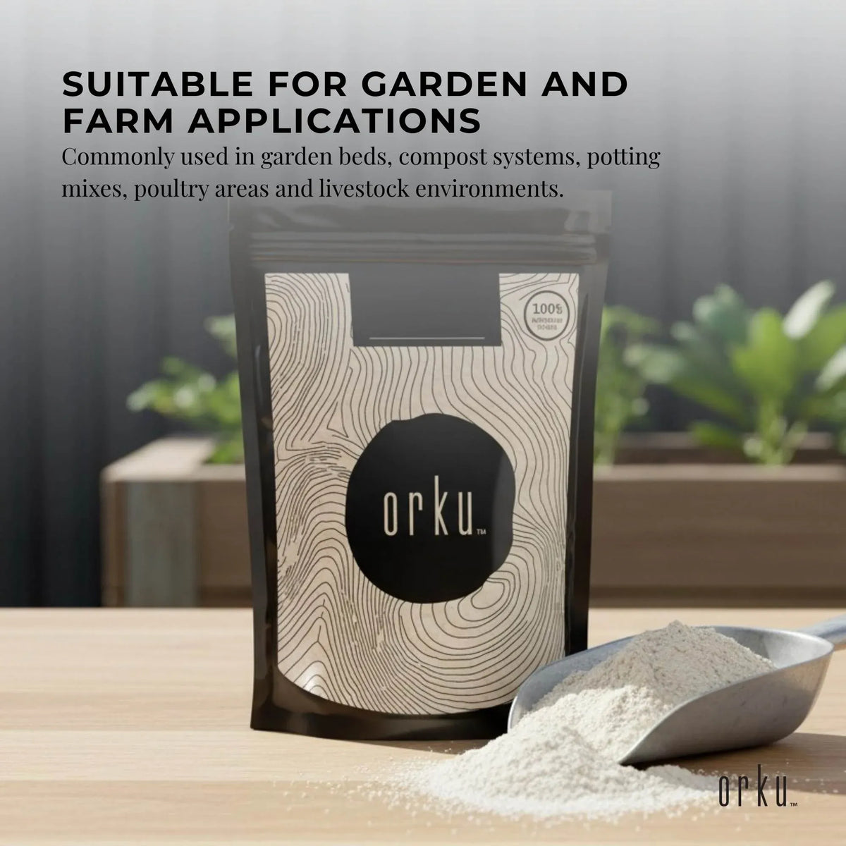 Orku 400g Diatomaceous Earth Garden 0-2mm Australian Fossil Shell Flour