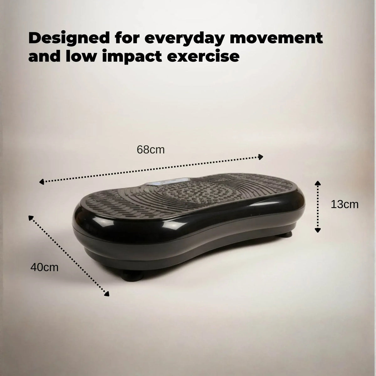 Social Hike 68cm Vibration Plate Machine Full Body Workout Platform Black