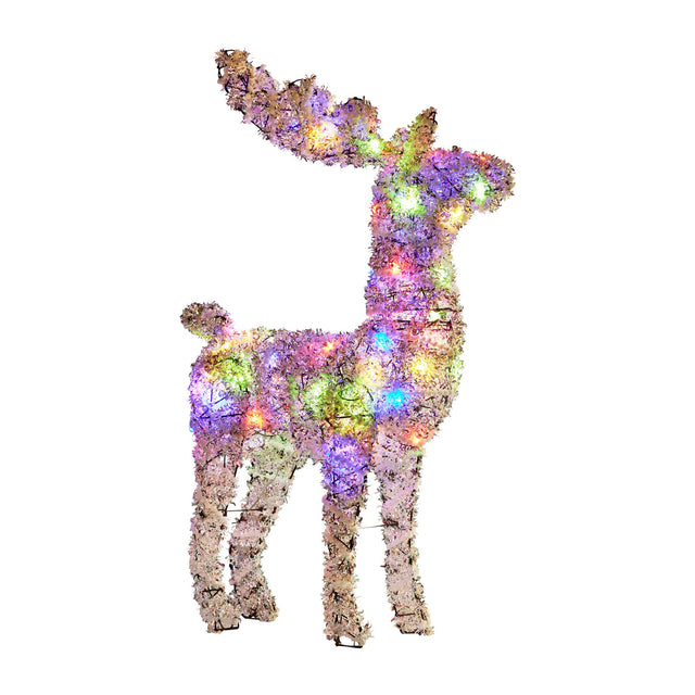 Christabelle 112cm Animated Reindeer Christmas LED Lights Indoor Yard Statue