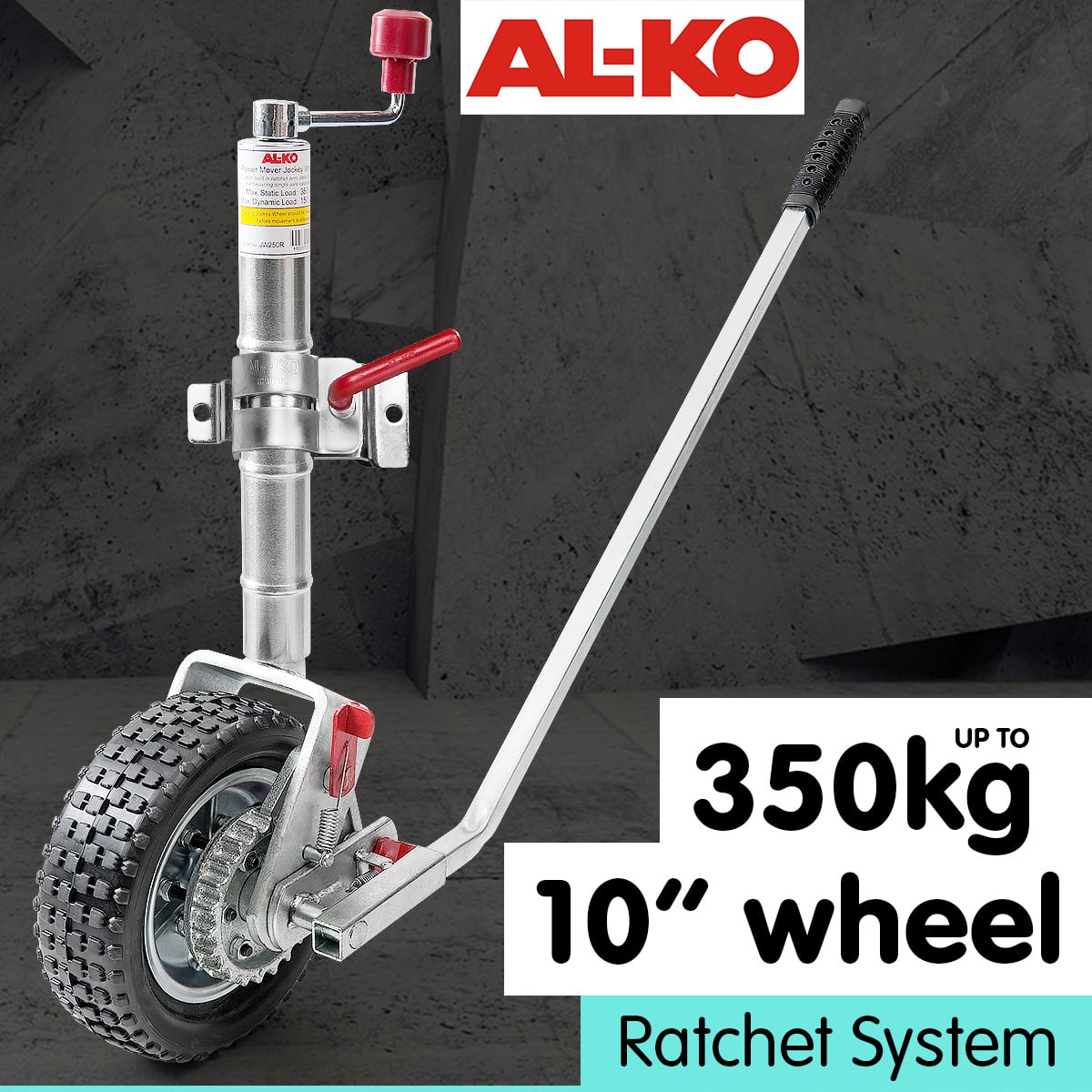 Alko 10in Ratchet Trailer Boat and Caravan Jockey Wheel