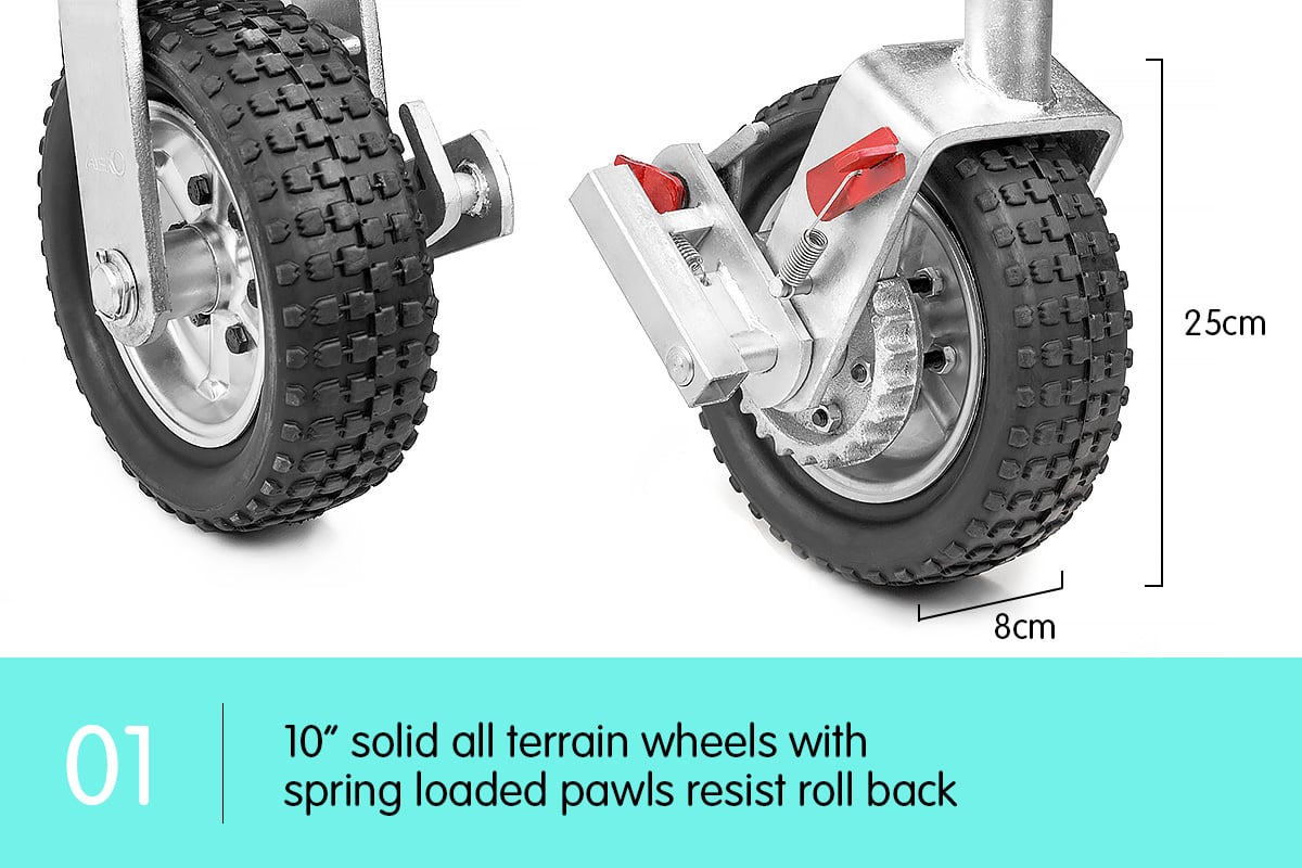 Alko 10in Ratchet Trailer Boat and Caravan Jockey Wheel